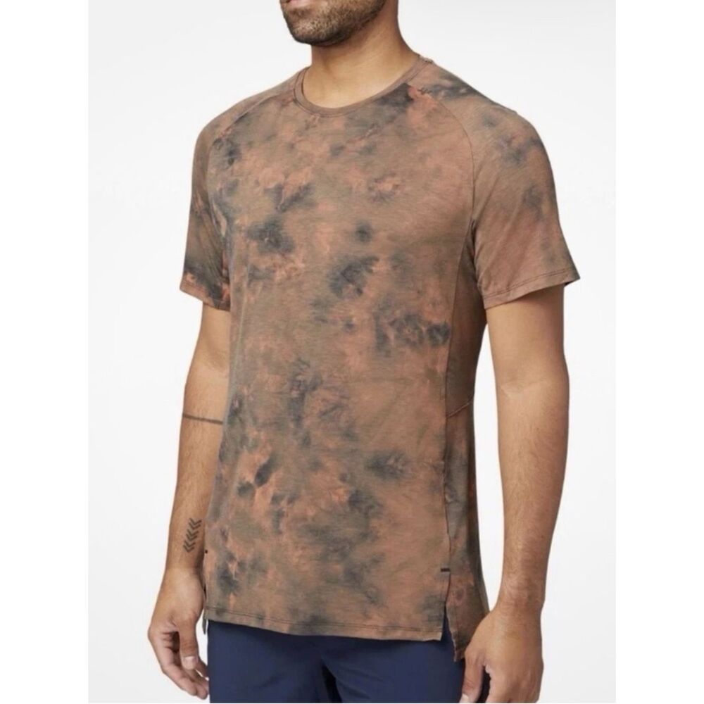 Lululemon Men's Always Agile Tie-Dye Short Sleeve Shirt - Sedona Sunset